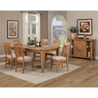 Beachcrest Home Cumbria Butterfly Leaf Solid Wood Dining Set