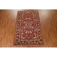 Isabelline One-of-a-Kind Ruford Hand-Knotted New Age 6'0" X 9'3" Wool Area Rug in Red