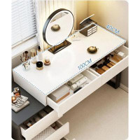 Hokku Designs Led Chair Lacquer Dressing Table Container Nordic Comfortable Dressing Table Dressers Bedroom Tocador Maqu