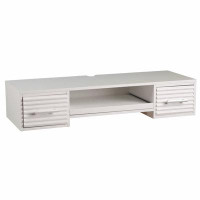 Lux Comfort White Wall Mount Desk With Drawers