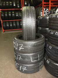 17 inch SET OF 4 USED WINTER TIRES MICHELIN X-ICE XI-3 215/55R17 98H TREAD LIFE 85% LEFT