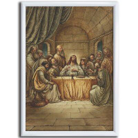 Made in Canada - East Urban Home 'The Last Supper of Jesus' Picture Frame Print on Canvas