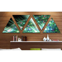 East Urban Home 'Bright Blue Solar Bubbles Planet' Graphic Art Print Multi-Piece Image on Wrapped Canvas