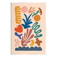 Stupell Industries Abstract Cutout Fruit Plant Shapes Geometric Botanicals Wall Plaque Art By JJ Design House LLC