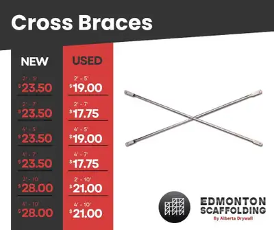 New and used cross braces at unbeatable prices, give us a call or visit us at our 50th Street locati...