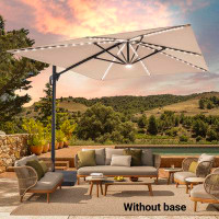 Arlmont & Co. Solar LED Cantilever Patio Umbrella