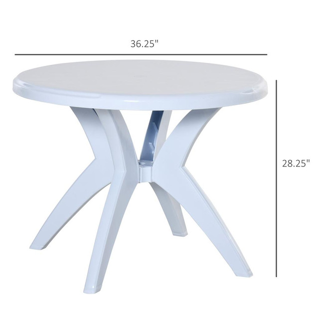 Garden Dining Table 36.2" x 36.2" x 28.3" White in Patio & Garden Furniture - Image 3