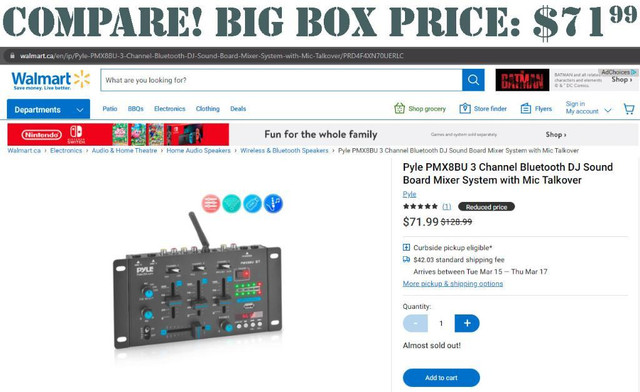 PYLE® PMX8BU 3-CHANNEL BLUETOOTH DJ MIXER --  why pay big box store prices? in Other - Image 3