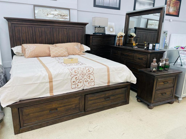 King Solidwood Bedroom Set on Sale!! in Beds & Mattresses in Windsor Region - Image 2