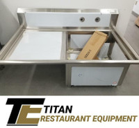 Evier 24 x 24 Simple Avec Egoutoire! NEUF!! LIQUIDATION D'ENTREPOT!! Stainless Steel 24 x 24 Sink With Drainboard!!
