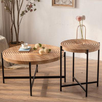 Latitude Run® Set Of 2 Modern Thread Design Coffee Table