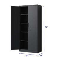 Latitude Run® Metal Garage Storage Cabinet