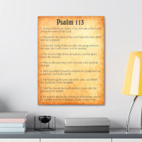 Trinx Psalm 113 Gold Bible Chapter Canvas Christian Wall Art Ready To Hang