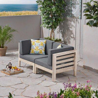 Millwood Pines Slaytonvilley 60.5" Wide Outdoor Loveseat with Cushions