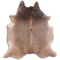 Foundry Select NATURAL HAIR ON Cowhide RUG TAN GREY 3 - 5 M GRADE A