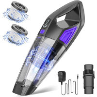 c&g home Handheld Vacuum Cordless, 9KPA Handheld Vacuum Cordless Charging, Car Mounted Vacuum Cleaner With 500Ml Trash C