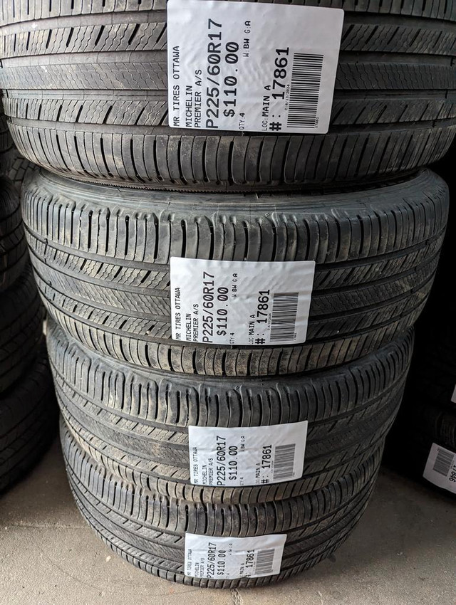 P225/60R17  225/60/17   MICHELIN PREMIER A/S ( all season summer tires ) TAG # 17861 in Tires & Rims in Ottawa
