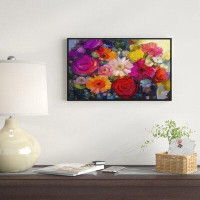Made in Canada - East Urban Home Bouquet of Rose Daisy and Gerbera - Floater Frame Print on Canvas