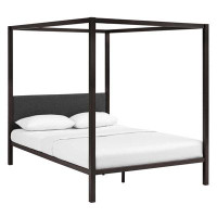 Ivy Bronx Ferro Queen Upholstered Canopy Bed