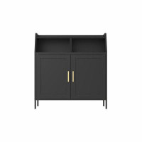 Winston Porter Considerate Design Metal Buffet Sideboard Storage Cabinet with Storage,Table with Doors