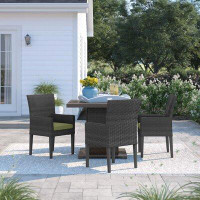Lark Manor Anastase 4 - Person 39.5" Long Dining Set with Cushions