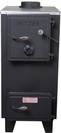 Hitzer Model 55 free standing stove,  requires no electricity to operate ( Rating of 60,000 btu's )