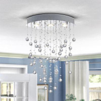 House of Hampton Elegant Crystal Chandelier - Modern Design, Easy Installation, Versatile Use