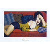 House of Hampton Red Sofa By Ed Martinez 11X14 Poster by Ed Martinez - Unframed Graphic Art