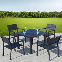 Hokku Designs Outdoor Tables And Chairs Courtyard Villa Garden Plastic Wood Tables And Chairs Outdoor Outdoor Balcony Ta