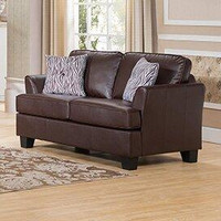 Red Barrel Studio Sunnydale 63" Faux Leather Flared Arm Loveseat
