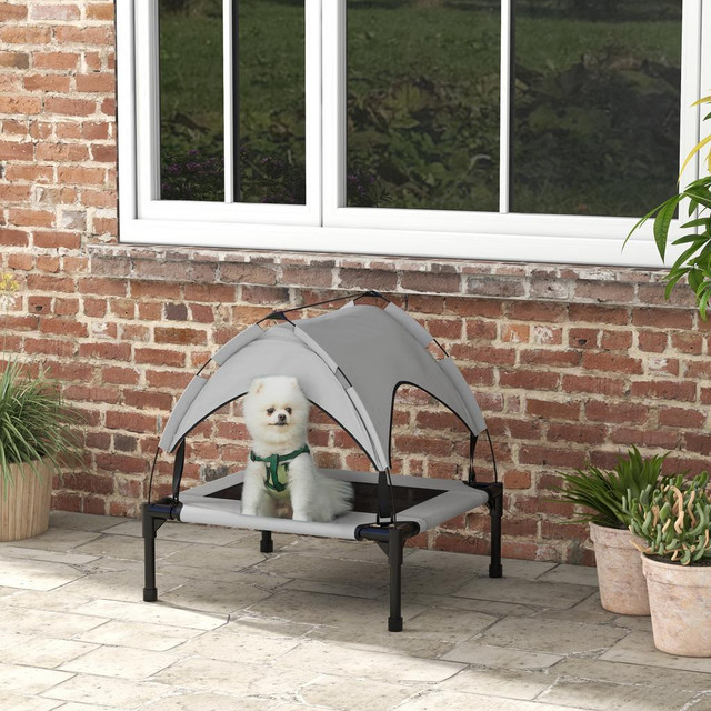 Elevated Dog Bed 29.9" x 24" x 27.4" Light Grey in Accessories