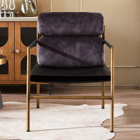 17 Stories Single sofa imitation leather sponge leisure chair