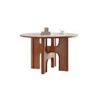 Wildon Home® Sintered stone dining table round oak