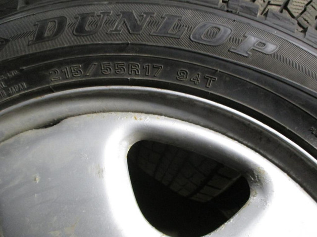 K7 Pneus Dunlop dhiver  Honda Accord, p215/55r17  $300.00 in Tires & Rims in Drummondville - Image 2