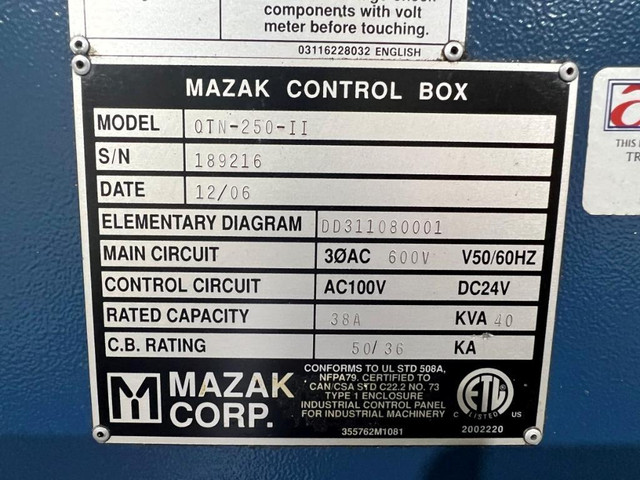 Mazak QTN-250-II Turning Center in Other Business & Industrial - Image 2