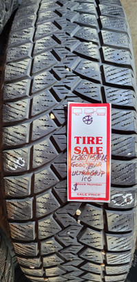 LT265/75/ R16 Goodyear Ultra GripIce M/S*Used WINTER Tire 80%TREAD LEFT 10 PLY Load Range E $90 for THE TIRE/1 TIRE ONLY