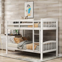 Harriet Bee Twin Over Twin Bunk Bed With Ladder