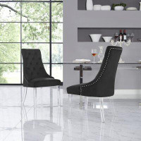 Everly Quinn Hannatou Jane Acrylic Leg Dining Chair