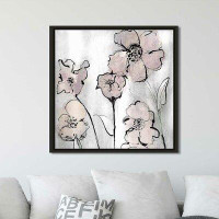 Made in Canada - Ebern Designs 'Wildflowers II' Framed Acrylic Painting Print on Canvas