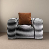 LORENZO Nordic light luxury thousand-bird lattice sofa modern living room single sofa