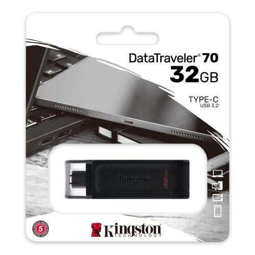 32GB Kingston DataTraveler 70 USB-C (USB 3.2) Flash Drive - Black in Flash Memory & USB Sticks - Image 4