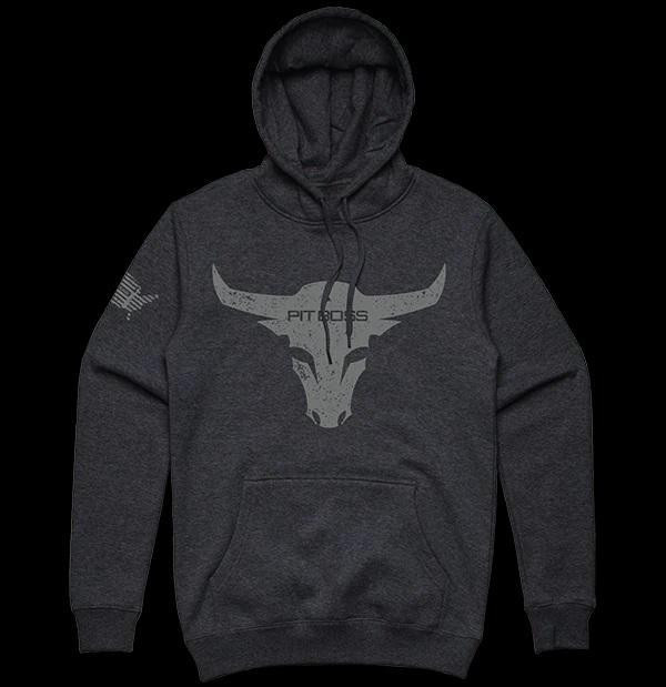Men's Pit Boss® Charcoal Heather Bull Hoody in 6 Sizes in BBQs & Outdoor Cooking - Image 3