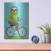 Trinx Luxe Metal Art 'Cycling Sloth' By Nancy Lee, Metal Cycling Sloth by - on
