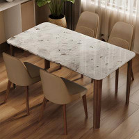 SUPROT Marble dining table and chair solid wood rectangle
