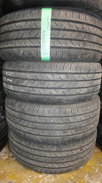 215 55 16 2 Continental ProContactTX Used A/S Tires With 75% Tread Left