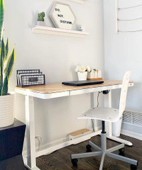Adjustable Office Computer Standing Desk White Desks Writing Table
