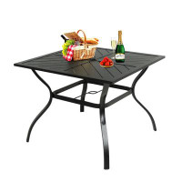 Red Barrel Studio Algia Metal 4 - Person Dining Table