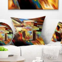 The Twillery Co. Corwin Abstract Paths of Stained Glass Pillow