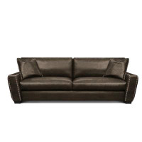 Eleanor Rigby City Cowboy 102" Genuine Leather Square Arm Sofa