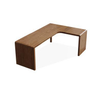 Fit and Touch 62.99" Light Nut-brown Corner Solid Wood desks